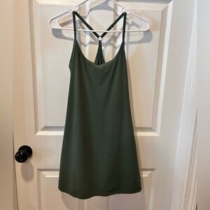 Outdoor Voices Exercise Dress Women Small Evergreen with Built-In-Shorts